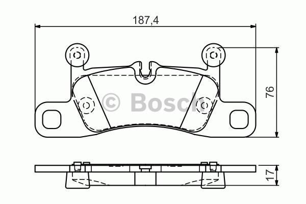 Bosch 986495371 Fren Balatası Arka Touareg 7P  2010 Sonrası / 911  2012 Sonrası Boxst