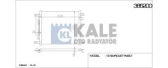 Kale 385200 Klima Radyatörü Aveo T250 T255 2008 Sonrası 1.2 16V 1.4 16V Vv