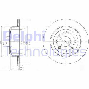 Delphi Bg4244 Fren Diski Arka Epıca 2006 Sonrası Havalı 276Mm
