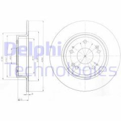 Delphi Bg4249 Fren Diski Arka Accord Vııı 2008 Sonrası Düz 282Mm