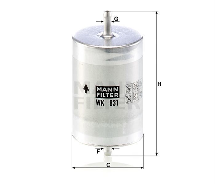 Mann Wk831 Benzin Filtresi Mercedes Sl R129 Sl600 349Hp 92-01