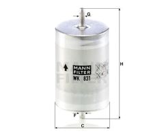 Mann Wk831 Benzin Filtresi Mercedes Sl R129 Sl600 349Hp 92-01