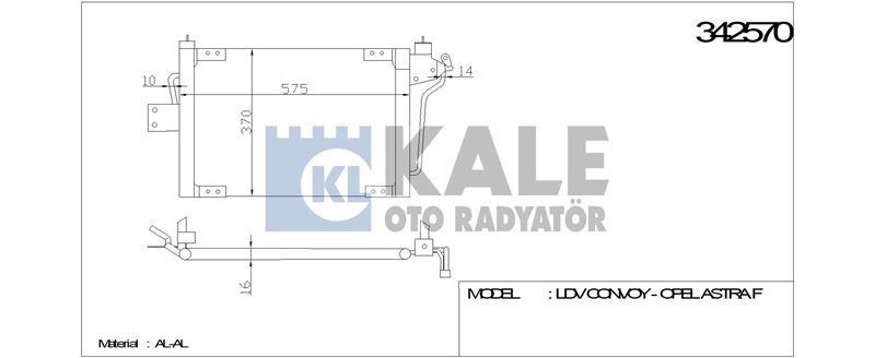 Kale 342570 Klima Radyatörü Astra F 91-