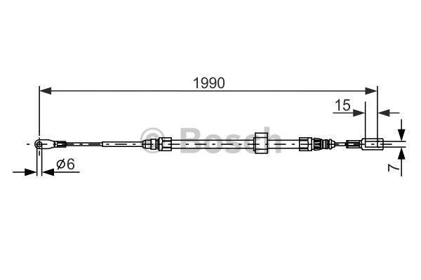 Bosch 1987477854 Fren Teli. 1990 Mm