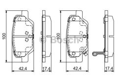 Bosch 986495393 Fren Balatası Arka Egea 15-