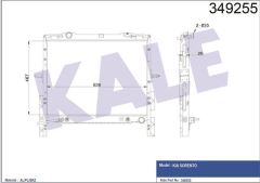 Kale 349255 Radyatör Otomatik Sorento 2.5 Crdı 2002 Sonrası 25310-3E300