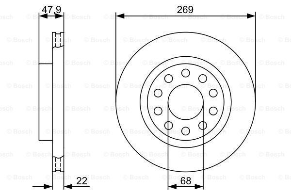 Bosch 986479366 Fren Diski Arka A6 1997-2005 Allroad 2002-2005