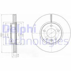 Delphi Bg4278C Fren Diski Çiftli Paket Boyalı Cruze.Orlando.Track
