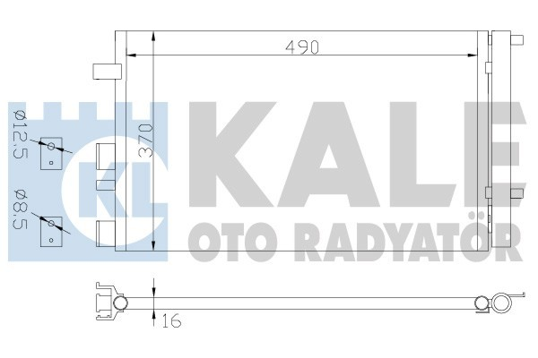 Kale 386500 Klima Radyatörü İ20 Al Al 359X328X16