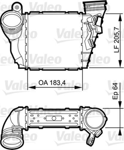 VALEO 817557 TURBO RADYATÖRÜ GOLF IV 01- 1.9 TDI BORA 98- 1.9 TDI