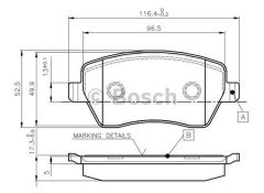 Bosch 986495414 Fren Balatası Ön Clıo Iıı 2005 Sonrası Clıo Iv  2012 Sonrası Zoe 12-