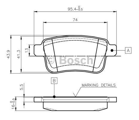 Bosch 986495418 (0986Tb3063)Arka Balata Kng Iıı Express 1.5Dcı 6.