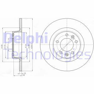 Delphi Bg4301 Fren Diski Arka 407 Coupe 2005 Sonrası 2.5 Hdı 2.2 16V 2.7 H