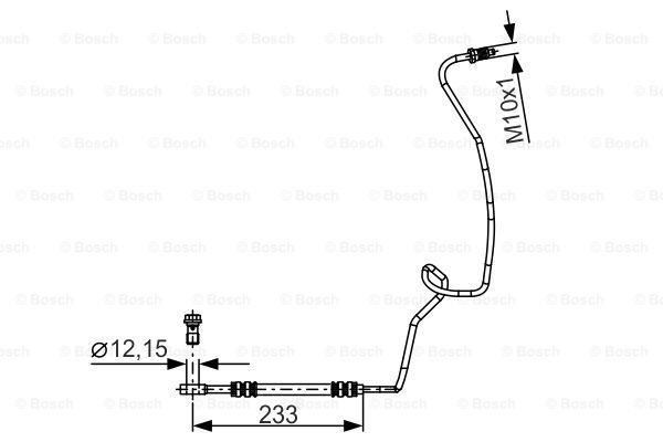 Bosch 1987481338 Fren Hortumu; Arka 233.00 Mm