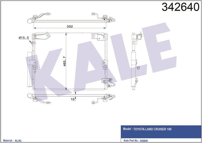 Kale 342640 Klima Radyatörü Land Cruıser 100
