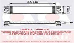 VALEO 817637 TURBO RADYATÖRÜ MASTER II 98- 2.5 DCI / MOVANO A 98-