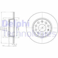Delphi Bg4324C Fren Diski Çiftli Paket Boyalı Arka Audı A3/ Seat