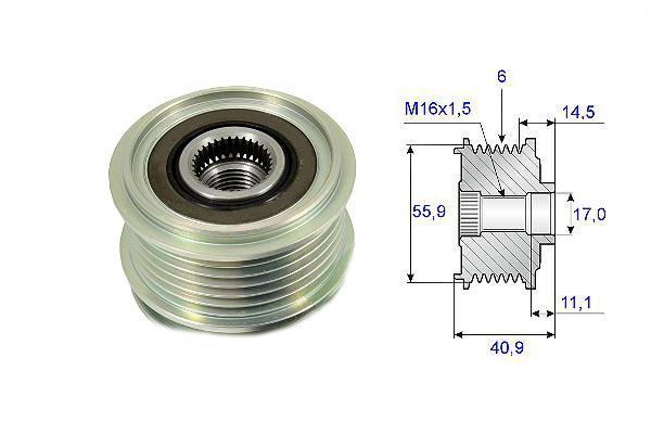 Valeo 588001 Alternatör Kasnağı Golf Iv V Vı Bora 98-05 Polo Jett