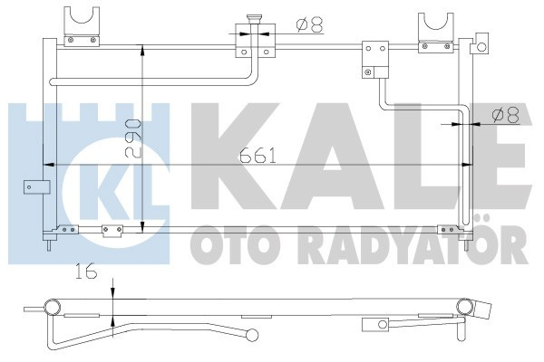 Kale 387500 Klima Radyatörü Mazda 323C V 323P V 323S V Al-Al 628X