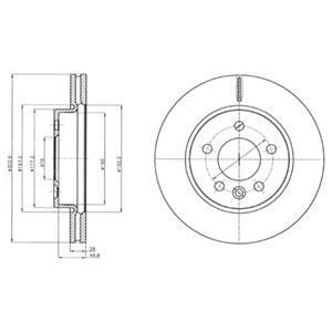 Delphi Bg4343C Fren Diski Ön Amarok  2010 Sonrası Boyalı Havalı 303Mm