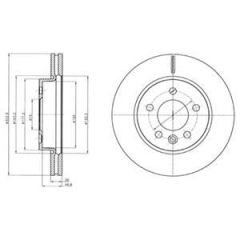 Delphi Bg4343C Fren Diski Ön Amarok  2010 Sonrası Boyalı Havalı 303Mm