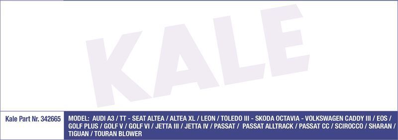 Kale 342665 Kalorifer Motoru Megane Iı 2004 Sonrası 1.5 Dcı / Golf V 2003 Sonrası G