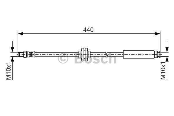 Bosch 1987481484 Fren Hortumu; Arka 440.00 Mm