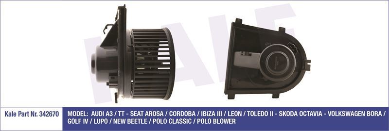 Kale 342670 Kalorifer Motoru Golf Iv 1998 Sonrası Bora 1999 Sonrası Polo Iıı 1999 Sonrası Lu