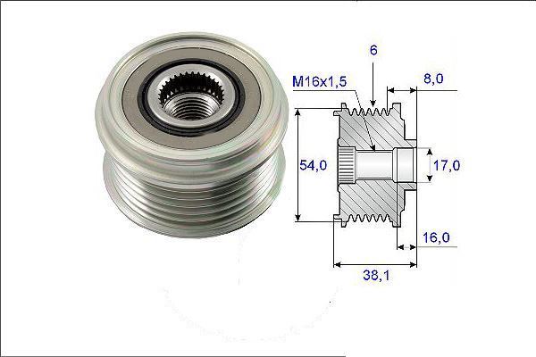 Valeo 588006 Alternatör Kasnağı Palıo Albea 2003 Sonrası Doblo Fıorıno 08-