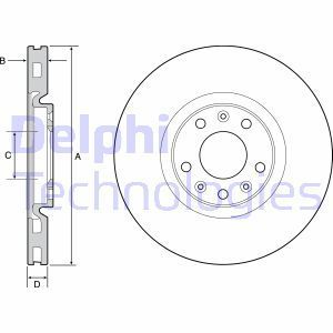 Delphi Bg4457 Fren Diski Ön Rcz  2010 Sonrası Havalı 302Mm