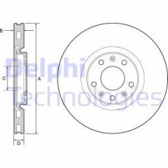 Delphi Bg4457 Fren Diski Ön Rcz  2010 Sonrası Havalı 302Mm