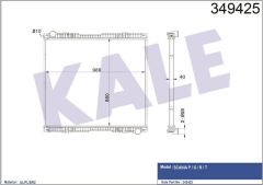 Kale 349425 Radyatör Rvı Çerçevesiz W-O Frame Scanıa P-G-R-T 860×