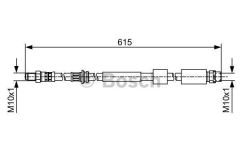 Bosch 1987481615 Fren Hortumu; Ön 615.00 Mm