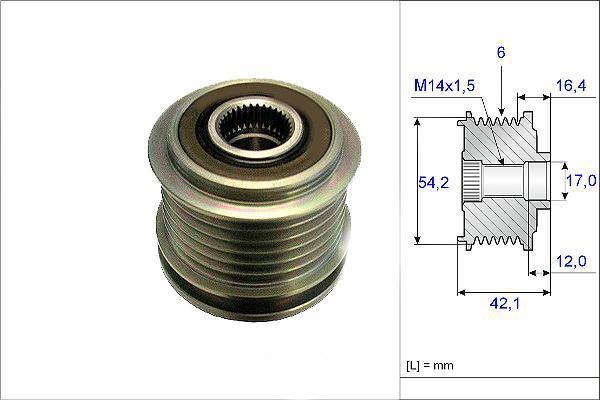 Valeo 588011 Alternatör Kasnağı Cmax Focus Fusıon / S40 1.6 Tdcı