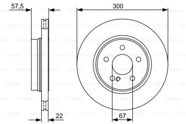 Bosch 986479411 Fren Diski Arka Mercedes C Serısı W204 2007 Sonrası 14 E S