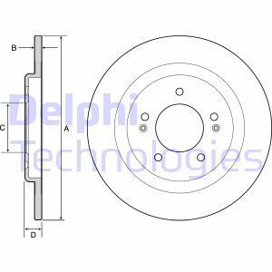 Delphi Bg4563C Fren Diski Tk Boyalı Hyundaı I40 284Mm  2011 Sonrası Arka