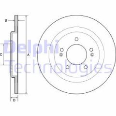 Delphi Bg4563C Fren Diski Tk Boyalı Hyundaı I40 284Mm  2011 Sonrası Arka