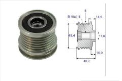 Valeo 588014 Alternatör Kasnağı Golf Iıı Iv Caddy / Fabıa Octavıa
