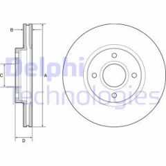 Delphi Bg4569C Fren Diski Tk Boyalı Ford Fıesta B-Max 11/ 2012 Sonrası On