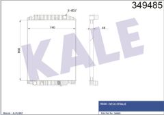 Kale 349485 Radyatör Al/Brz Iveco Stralıs Çerçevesiz Mt 900×748×4