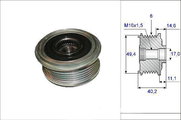 Valeo 588016 Alternatör Kasnağı Caddy Iıı Amarok / Leon 1.6 Tdı 2