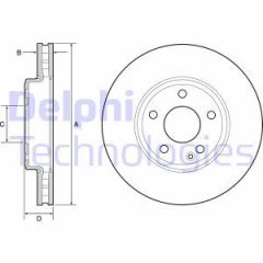Delphi Bg4646C Fren Diski Tk Boyalı Mercedes A-Class W176 06/12 O