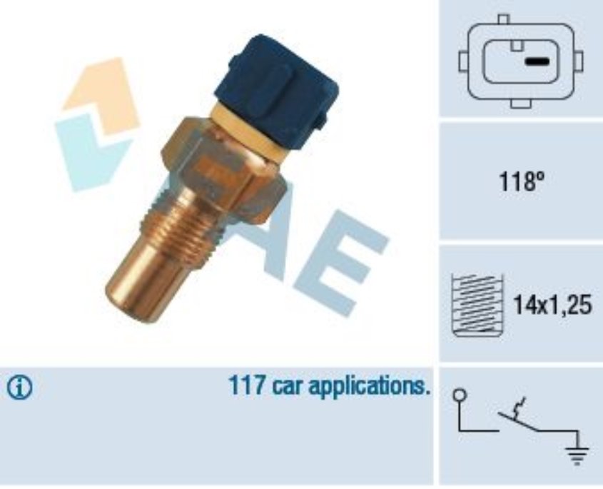 Fae 35290 Su Sıcaklık Müşürü 106 206 205 405 Bx Zx Ax C2 C3 Tu3Jp