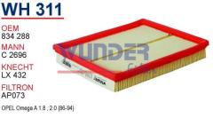 WUNDER WH311 HAVA FİLTRESİ - OPEL OMEGA A 1.8 , 2.0