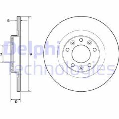 Delphi Bg4662C Fren Diski Tk Boyalı Cıtroen C4 Pıcasso Peugeot 30
