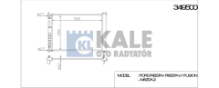 Kale 349500 Radyatör Fıesta Fusıon 1.4Tdcı 02-06 500X354X20 Al-Pl