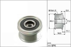 Valeo 588018 Alternatör Kasnağı Golf V Vı Jetta Passat / Ibıza Le