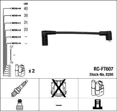 Ngk 8208 Buji Kablosu Fiat Panda 0.9 1992-1996