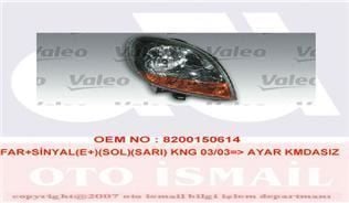 Valeo 43569 Far Sol + Sinyal Kangoo 03-08 Sarı Sinyallı Elektrıkl