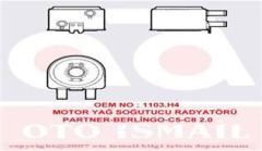 VALEO 817704 YAG SOGUTUCUSU SCUDO 00- 2.0 JTD DUCATO 02- 2.0 JTD